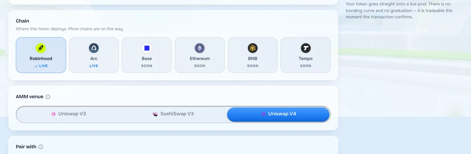 Picking Robinhood Chain as the chain to launch a token on